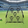 image:imageVEVOR 8 x 8 ft Football Trainer Throwing Net Training Throwing Target Practice Net with 6 Target Pockets Knotless Net Includes Straps and Portable Carry Case Improve QB Throwing AccuracyBlack