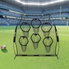image:imageVEVOR 8 x 8 ft Football Trainer Throwing Net Training Throwing Target Practice Net with 6 Target Pockets Knotless Net Includes Straps and Portable Carry Case Improve QB Throwing AccuracyBlack