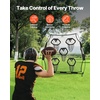 image:imageVEVOR 8 x 8 ft Football Trainer Throwing Net Training Throwing Target Practice Net with 6 Target Pockets Knotless Net Includes Straps and Portable Carry Case Improve QB Throwing AccuracyBlack