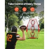 image:imageVEVOR 8 x 8 ft Football Trainer Throwing Net Training Throwing Target Practice Net with 6 Target Pockets Knotless Net Includes Straps and Portable Carry Case Improve QB Throwing AccuracyRed