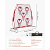 image:imageVEVOR 8 x 8 ft Football Trainer Throwing Net Training Throwing Target Practice Net with 6 Target Pockets Knotless Net Includes Straps and Portable Carry Case Improve QB Throwing AccuracyRed