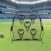 image:imageVEVOR 8 x 8 ft Football Trainer Throwing Net Training Throwing Target Practice Net with 6 Target Pockets Knotless Net Includes Straps and Portable Carry Case Improve QB Throwing AccuracyBlack