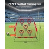image:imageVEVOR 8 x 8 ft Football Trainer Throwing Net Training Throwing Target Practice Net with 6 Target Pockets Knotless Net Includes Straps and Portable Carry Case Improve QB Throwing AccuracyRed