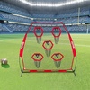 image:imageVEVOR 8 x 8 ft Football Trainer Throwing Net Training Throwing Target Practice Net with 6 Target Pockets Knotless Net Includes Straps and Portable Carry Case Improve QB Throwing AccuracyRed