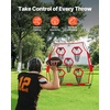 image:imageVEVOR 8 x 8 ft Football Trainer Throwing Net Training Throwing Target Practice Net with 6 Target Pockets Knotless Net Includes Straps and Portable Carry Case Improve QB Throwing AccuracyRed