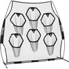 image:imageVEVOR 8 x 8 ft Football Trainer Throwing Net Training Throwing Target Practice Net with 6 Target Pockets Knotless Net Includes Straps and Portable Carry Case Improve QB Throwing AccuracyBlack