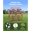 image:imageVEVOR 8 x 8 ft Football Trainer Throwing Net Training Throwing Target Practice Net with 6 Target Pockets Knotless Net Includes Straps and Portable Carry Case Improve QB Throwing AccuracyRed