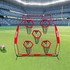 image:imageVEVOR 8 x 8 ft Football Trainer Throwing Net Training Throwing Target Practice Net with 6 Target Pockets Knotless Net Includes Straps and Portable Carry Case Improve QB Throwing AccuracyRed