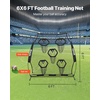image:imageVEVOR 8 x 8 ft Football Trainer Throwing Net Training Throwing Target Practice Net with 6 Target Pockets Knotless Net Includes Straps and Portable Carry Case Improve QB Throwing AccuracyBlack