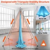 image:imageVEVOR Aerial Yoga Frame amp Hammock 55115 lbs Load Capacity 968 ft Height Professional Training Swing Stand Comes with 131 Yards Aerial Hammock Yoga Rig for Indoor Outdoor PurpleBlueBlue