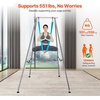 image:imageVEVOR Aerial Yoga Frame amp Hammock 55115 lbs Load Capacity 968 ft Height Professional Training Swing Stand Comes with 131 Yards Aerial Hammock Yoga Rig for Indoor Outdoor PurpleBlueBlue