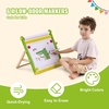 image:imageVEVOR Art Easel for Kids 2in1 Wooden DoubleSided Kids Art Easel with Magnetic Whiteboard amp Chalkboard Adjustable Standing Rotatable Foldable Drawing Board with Painting Accessories for Boy GirlAccessory Set for Desktop
