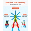 image:imageVEVOR Art Easel for Kids 2in1 Wooden DoubleSided Kids Art Easel with Magnetic Whiteboard amp Chalkboard Adjustable Standing Rotatable Foldable Drawing Board with Painting Accessories for Boy Girl2in1 Plastic