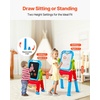image:imageVEVOR Art Easel for Kids 2in1 Wooden DoubleSided Kids Art Easel with Magnetic Whiteboard amp Chalkboard Adjustable Standing Rotatable Foldable Drawing Board with Painting Accessories for Boy Girl2in1 Plastic