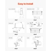 image:imageVEVOR Balcony Hanging Table 39 x 136 inch Outdoor Balcony Bar Table for Railings 5Level Adjustable Fit Railing from 1 to 37 Serving Table for Patio amp Deck