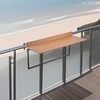 image:imageVEVOR Balcony Hanging Table 39 x 136 inch Outdoor Balcony Bar Table for Railings 5Level Adjustable Fit Railing from 1 to 37 Serving Table for Patio amp Deck