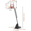 image:imageVEVOR Basketball Hoop Basketball Hoop 44 48 50 54 Inchs PC Backboard 4410FT Height Adjustable Basketball Portable Hoopamp Goal IndoorOutdoor Classic Basketball Court Teen Adult School ParkWhite 50in