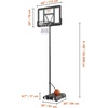 image:imageVEVOR Basketball Hoop Basketball Hoop 44 48 50 54 Inchs PC Backboard 4410FT Height Adjustable Basketball Portable Hoopamp Goal IndoorOutdoor Classic Basketball Court Teen Adult School ParkBlack 44in