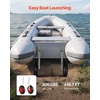 image:imageVEVOR Boat Launching Wheels Aluminium Alloy Transom Wheel with Inflatable Rubber Tires Folding Launch Wheels with 4 Quick Release Pin Fit 13ft and 147 ft Inflatable Fishing Boat15