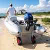 image:imageVEVOR Boat Launching Wheels Aluminium Alloy Transom Wheel with Inflatable Rubber Tires Folding Launch Wheels with 4 Quick Release Pin Fit 13ft and 147 ft Inflatable Fishing Boat15