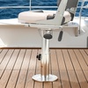 image:imageVEVOR Boat Seat Pedestal Adjustable Height from 1339 to 192 Inches Aluminum Alloy Boat Chair Base with Slide 5inch Sliding Travel Locking Design Ideal for Fishing and Boating EnthusiastsFore  Aft Slide