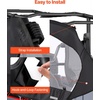 image:imageVEVOR Cab Enclosure Upper Doors Compatible with Kawasaki Teryx4 20122022 Soft Upper Doors Windproof amp Waterproof Upgraded Zipper UTV Soft Side Window Kit Work with Roof and Partial WindshieldsCan Am Maverick X3 MAX 20172024