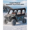 image:imageVEVOR Cab Enclosure Upper Doors Compatible with Kawasaki Teryx4 20122022 Soft Upper Doors Windproof amp Waterproof Upgraded Zipper UTV Soft Side Window Kit Work with Roof and Partial WindshieldsKawasaki Teryx4 20122022