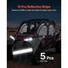 image:imageVEVOR Cab Enclosure Upper Doors Compatible with Kawasaki Teryx4 20122022 Soft Upper Doors Windproof amp Waterproof Upgraded Zipper UTV Soft Side Window Kit Work with Roof and Partial WindshieldsPolaris RZR XP4 1000Turbo 20142023