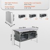 image:imageVEVOR Camping Kitchen Station 3 Adjustable Height Folding Outdoor Camp Cooking Table with Storage Organizer Quick Setup for Patio BBQ Picnic Glamping TravelingGrey