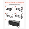 image:imageVEVOR Camping Kitchen Station 3 Adjustable Height Folding Outdoor Camp Cooking Table with Storage Organizer Quick Setup for Patio BBQ Picnic Glamping TravelingBlack