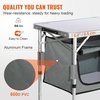 image:imageVEVOR Camping Kitchen Station 3 Adjustable Height Folding Outdoor Camp Cooking Table with Storage Organizer Quick Setup for Patio BBQ Picnic Glamping TravelingGrey