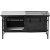 image:imageVEVOR Camping Kitchen Station 3 Adjustable Height Folding Outdoor Camp Cooking Table with Storage Organizer Quick Setup for Patio BBQ Picnic Glamping TravelingBlack