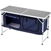 image:imageVEVOR Camping Kitchen Station 3 Adjustable Height Folding Outdoor Camp Cooking Table with Storage Organizer Quick Setup for Patio BBQ Picnic Glamping TravelingBlackblue
