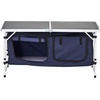 image:imageVEVOR Camping Kitchen Station 3 Adjustable Height Folding Outdoor Camp Cooking Table with Storage Organizer Quick Setup for Patio BBQ Picnic Glamping TravelingBlackblue