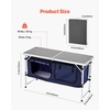 image:imageVEVOR Camping Kitchen Station 3 Adjustable Height Folding Outdoor Camp Cooking Table with Storage Organizer Quick Setup for Patio BBQ Picnic Glamping TravelingBlackblue
