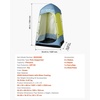 image:imageVEVOR Camping Shower Tent 2Room Portable Privacy Tent Changing Room with Shower Bag Ground Stakes Ropes Carry Bag and Support Poles 150D Oxford Fabric with Silver Coating for Camping FishingGreen  Blue