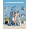 image:imageVEVOR Camping Shower Tent 2Room Portable Privacy Tent Changing Room with Shower Bag Ground Stakes Ropes Carry Bag and Support Poles 150D Oxford Fabric with Silver Coating for Camping FishingBlue