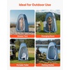 image:imageVEVOR Camping Shower Tent 2Room Portable Privacy Tent Changing Room with Shower Bag Ground Stakes Ropes Carry Bag and Support Poles 150D Oxford Fabric with Silver Coating for Camping FishingBlue