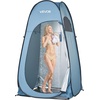 image:imageVEVOR Camping Shower Tent 2Room Portable Privacy Tent Changing Room with Shower Bag Ground Stakes Ropes Carry Bag and Support Poles 150D Oxford Fabric with Silver Coating for Camping FishingBlue