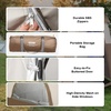 image:imageVEVOR Camping Shower Tent 2Room Portable Privacy Tent Changing Room with Shower Bag Ground Stakes Ropes Carry Bag and Support Poles 150D Oxford Fabric with Silver Coating for Camping FishingKhaki