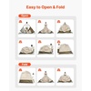 image:imageVEVOR Camping Shower Tent 2Room Portable Privacy Tent Changing Room with Shower Bag Ground Stakes Ropes Carry Bag and Support Poles 150D Oxford Fabric with Silver Coating for Camping FishingKhaki