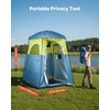 image:imageVEVOR Camping Shower Tent 2Room Portable Privacy Tent Changing Room with Shower Bag Ground Stakes Ropes Carry Bag and Support Poles 150D Oxford Fabric with Silver Coating for Camping FishingGreen  Blue
