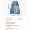 image:imageVEVOR Camping Shower Tent 2Room Portable Privacy Tent Changing Room with Shower Bag Ground Stakes Ropes Carry Bag and Support Poles 150D Oxford Fabric with Silver Coating for Camping FishingBlue