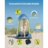 image:imageVEVOR Camping Shower Tent 2Room Portable Privacy Tent Changing Room with Shower Bag Ground Stakes Ropes Carry Bag and Support Poles 150D Oxford Fabric with Silver Coating for Camping FishingGreen  Blue