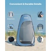 image:imageVEVOR Camping Shower Tent 2Room Portable Privacy Tent Changing Room with Shower Bag Ground Stakes Ropes Carry Bag and Support Poles 150D Oxford Fabric with Silver Coating for Camping FishingBlue