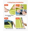 image:imageVEVOR Camping Shower Tent 2Room Portable Privacy Tent Changing Room with Shower Bag Ground Stakes Ropes Carry Bag and Support Poles 150D Oxford Fabric with Silver Coating for Camping FishingGreen  Blue