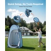 image:imageVEVOR Camping Shower Tent 2Room Portable Privacy Tent Changing Room with Shower Bag Ground Stakes Ropes Carry Bag and Support Poles 150D Oxford Fabric with Silver Coating for Camping FishingBlue