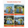 image:imageVEVOR Camping Shower Tent 2Room Portable Privacy Tent Changing Room with Shower Bag Ground Stakes Ropes Carry Bag and Support Poles 150D Oxford Fabric with Silver Coating for Camping FishingGreen  Blue