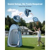 image:imageVEVOR Camping Shower Tent 2Room Portable Privacy Tent Changing Room with Shower Bag Ground Stakes Ropes Carry Bag and Support Poles 150D Oxford Fabric with Silver Coating for Camping FishingBlue