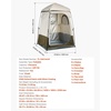 image:imageVEVOR Camping Shower Tent 2Room Portable Privacy Tent Changing Room with Shower Bag Ground Stakes Ropes Carry Bag and Support Poles 150D Oxford Fabric with Silver Coating for Camping FishingKhaki